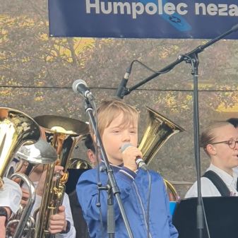Dechový orchestr na akci "Humpolec nezapomíná"