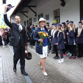Dechový orchestr mladých a mažoretky ZUŠ - pochod městem k 80.výročí Gymnázia Humpolec, 16. 9. 2017