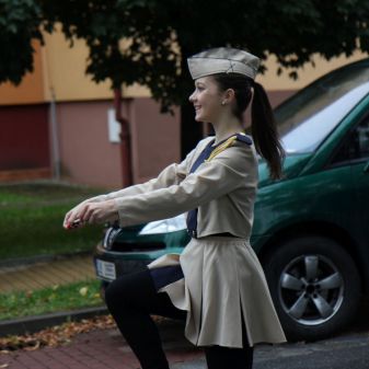 Dechový orchestr mladých a mažoretky ZUŠ - pochod městem k 80.výročí Gymnázia Humpolec, 16. 9. 2017