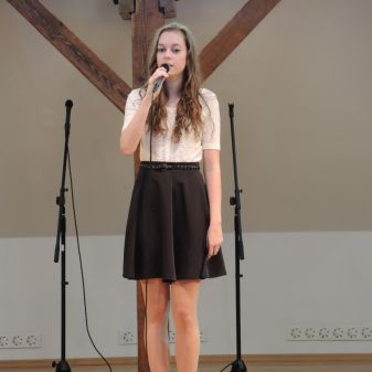 Třídní pěvecká vystoupení žáků Jany Borkové, duben 2016