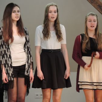 Třídní pěvecká vystoupení žáků Jany Borkové, duben 2016