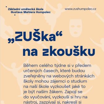 ZUŠka na zkoušku 13. - 17. 5. 2024