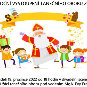 Vánoční vystoupení tanečního oboru 19. 12. 2022