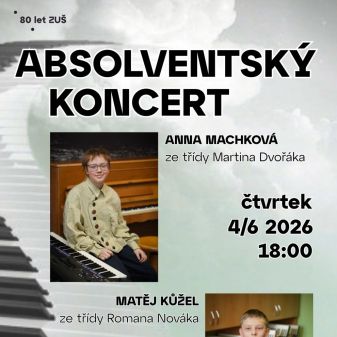 Absolventský koncert Anny Machkové a Matěje Kůžela